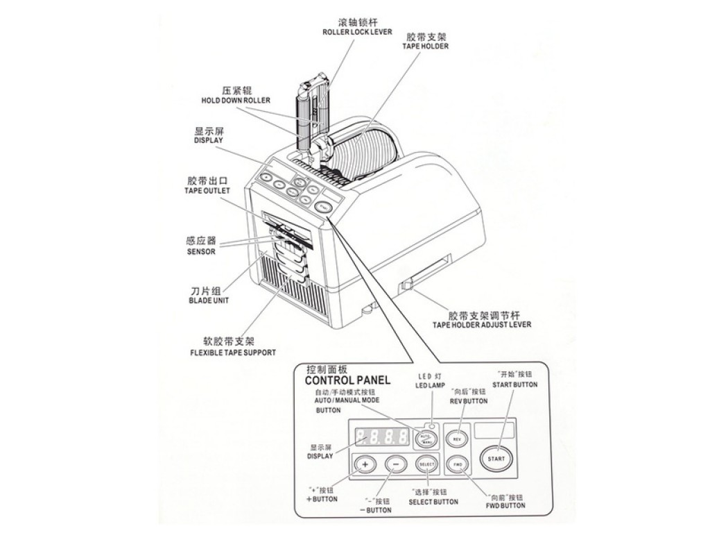 Zcut-9GR Automatic Tape Dispenser